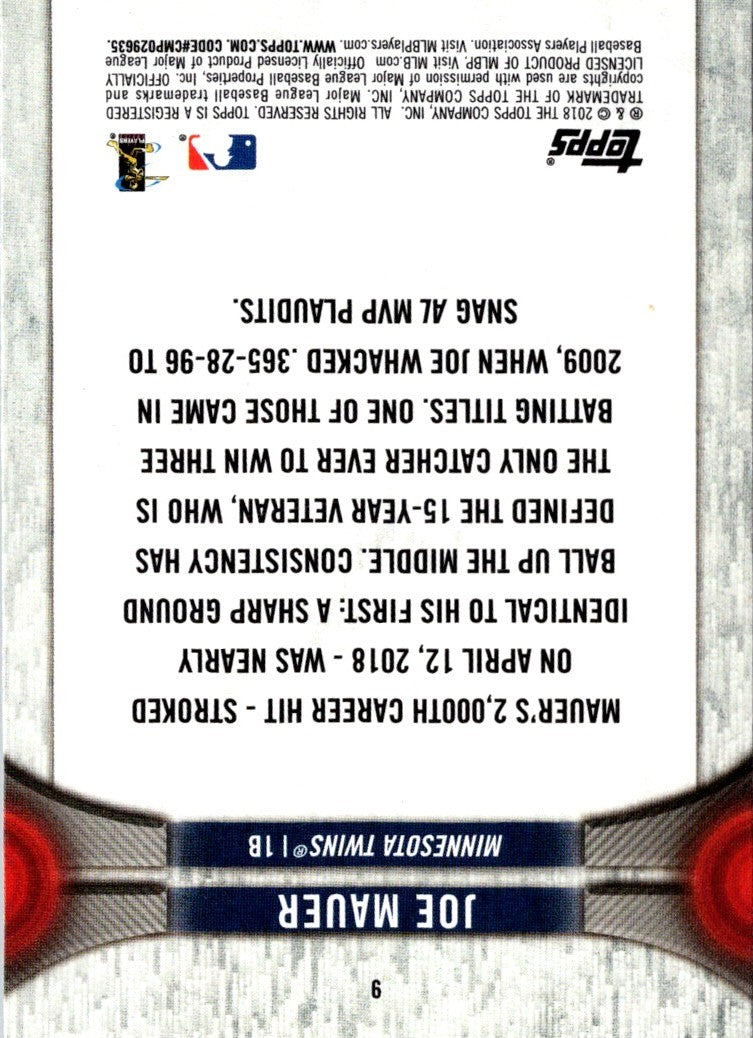 2018 Topps National Baseball Card Day Joe Mauer