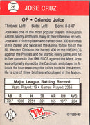 1989 T&M Senior League Jose Cruz