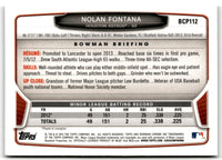2013 Bowman Chrome Prospects Blue Wave Refractors Nolan Fontana #BCP112
