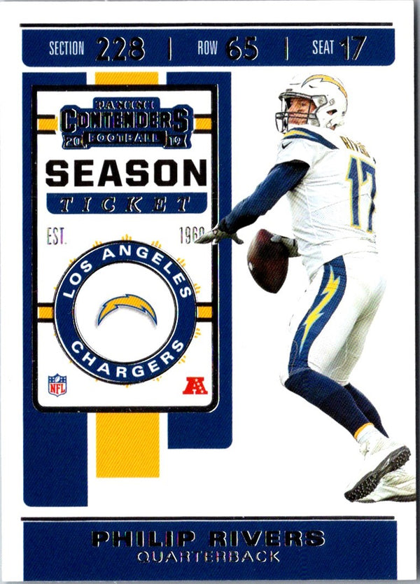 2019 Panini Contenders Season Ticket Red Zone Philip Rivers #48