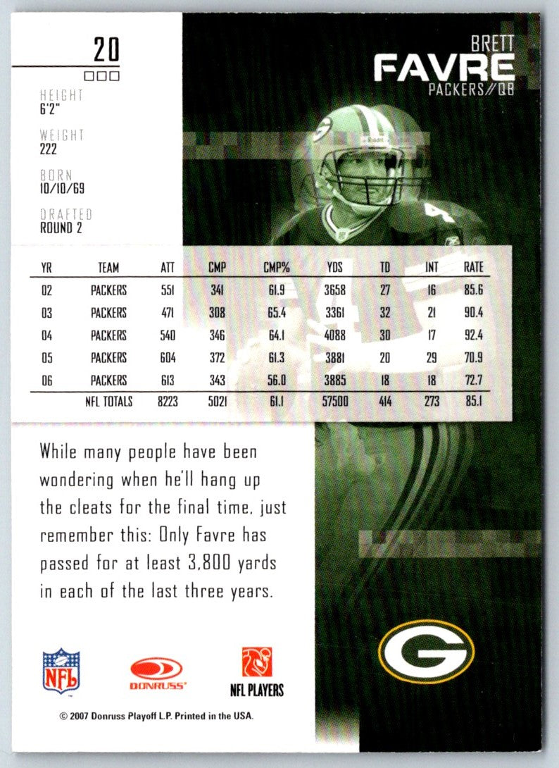 2007 Leaf Rookies & Stars Brett Favre