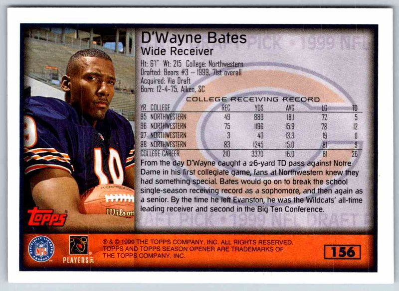 1999 Topps D'Wayne Bates