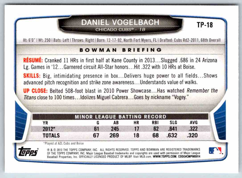 2013 Bowman Dan Vogelbach