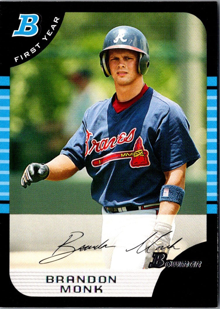 2005 Bowman Chrome Draft Picks & Prospects Brandon Monk