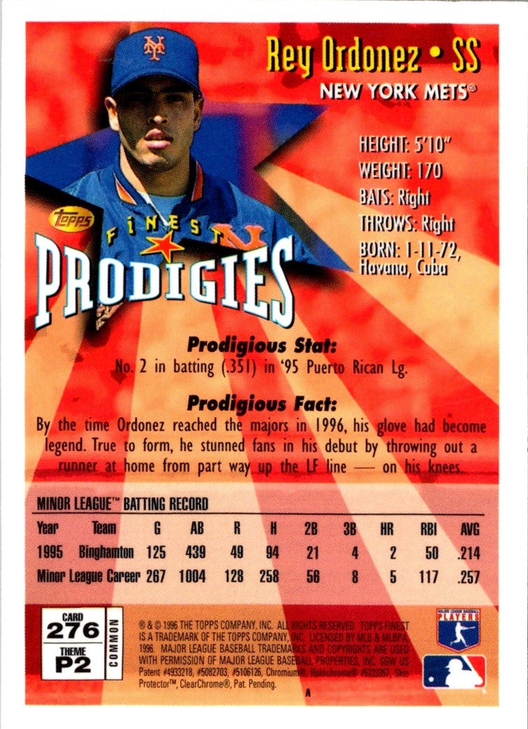 1996 Topps Tim Harkrider/Rey Ordonez/Neifi Perez/Enrique Wilson