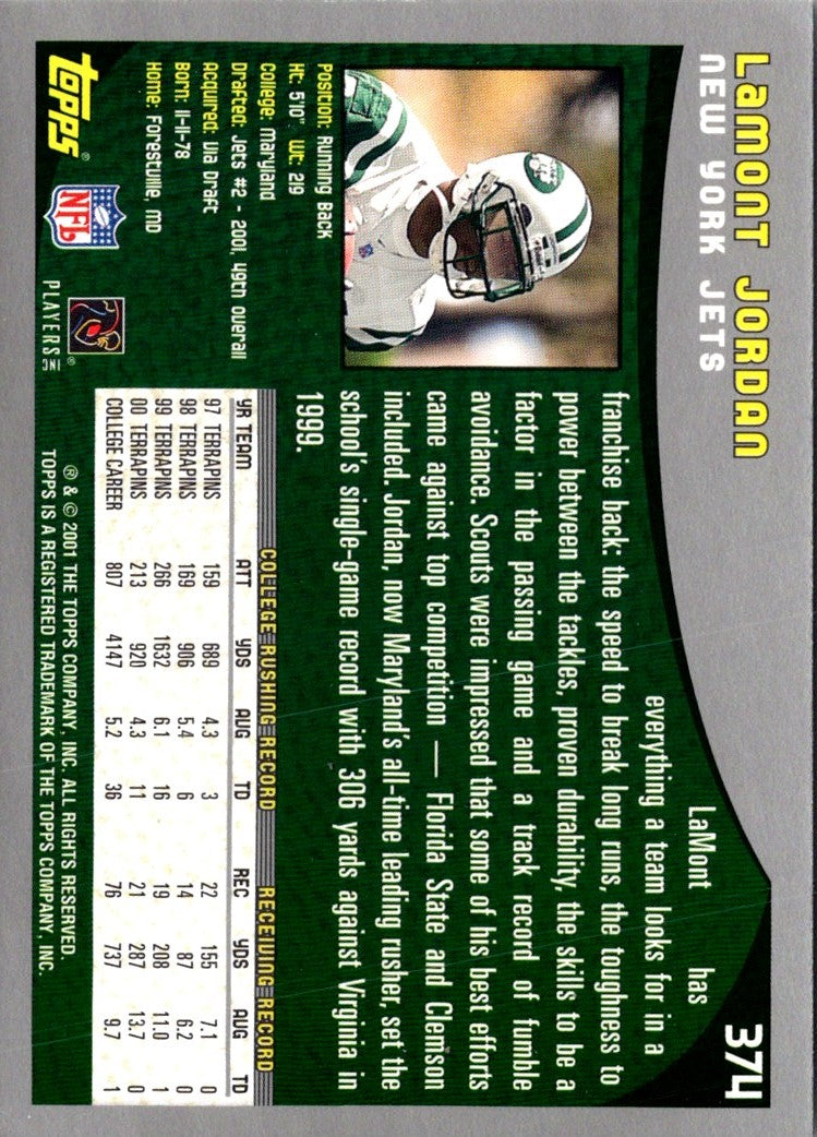 2001 Topps LaMont Jordan