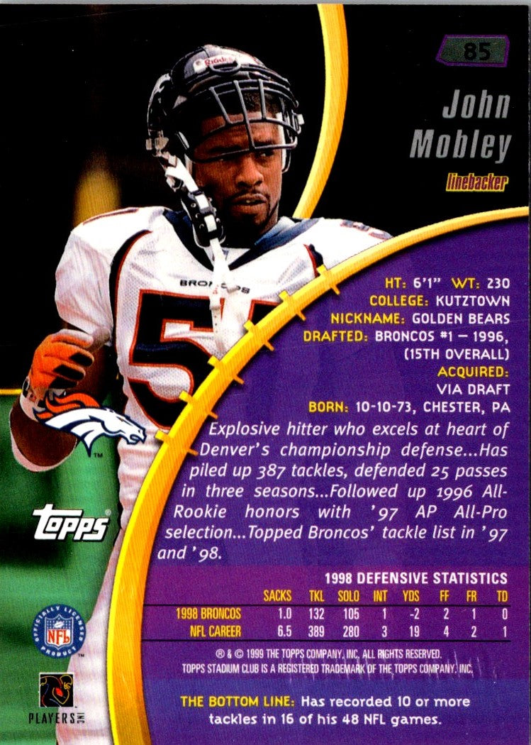 1999 Stadium Club John Mobley