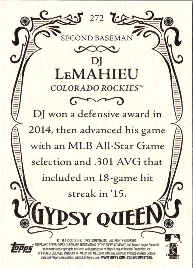 2016 Topps Gypsy Queen DJ LeMahieu