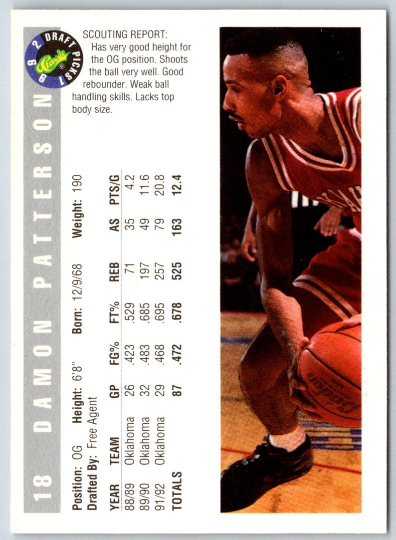 1992 Classic Draft Damon Patterson