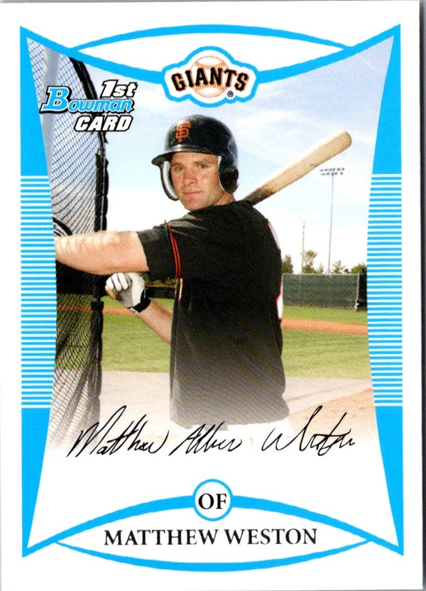 2008 Bowman Prospects Matthew Weston #BP30