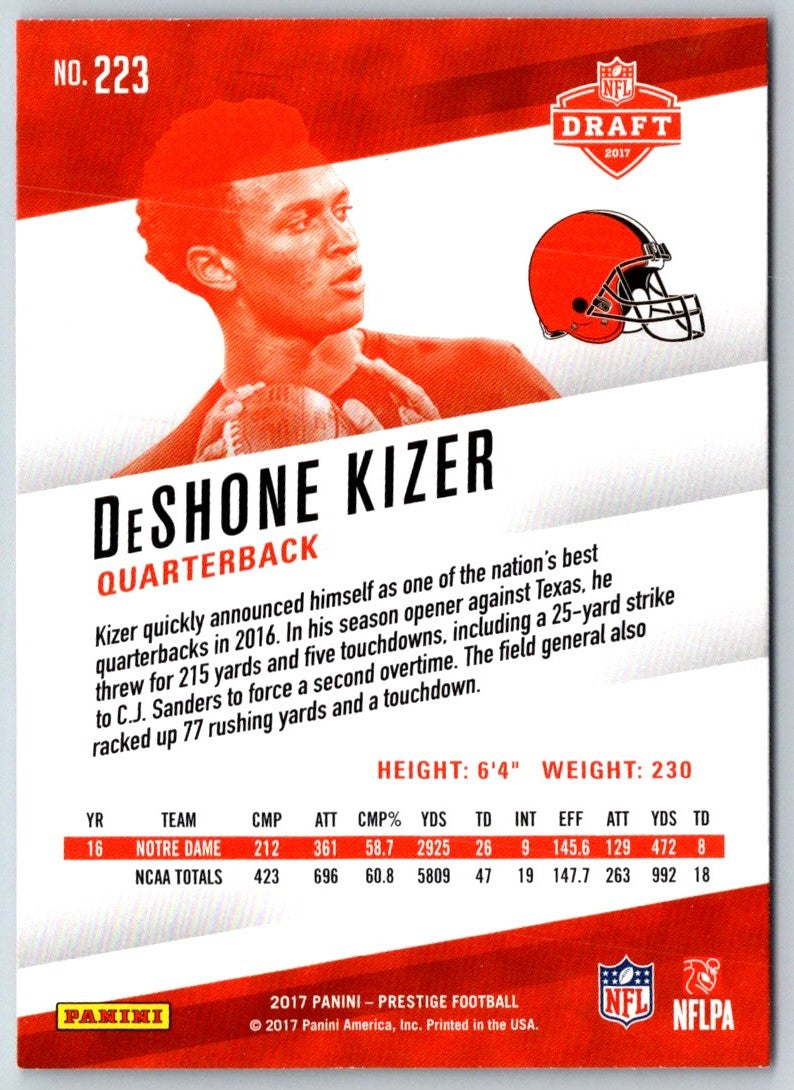 2017 Panini Prestige DeShone Kizer