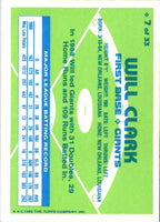1989 Topps Hills Team MVP's Will Clark #7