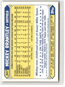1987 Topps Tiffany Mickey Brantley