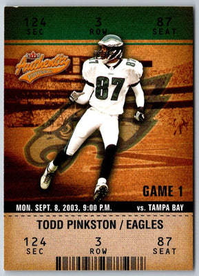 2003 Fleer Authentix Todd Pinkston #86