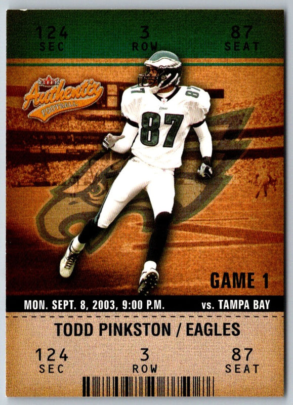 2003 Fleer Authentix Todd Pinkston #86