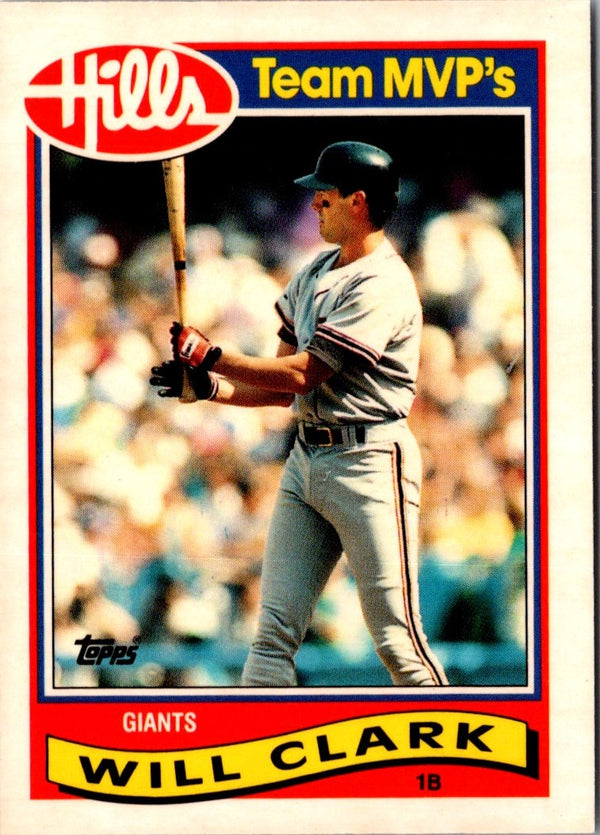 1989 Topps Hills Team MVP's Will Clark #7