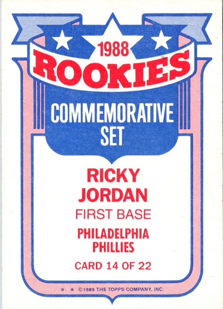 1989 Topps Glossy Ricky Jordan