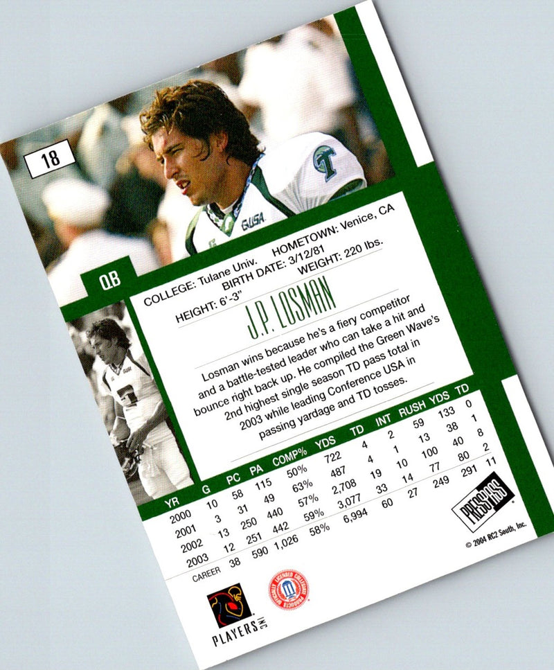 2004 Press Pass SE J.P. Losman