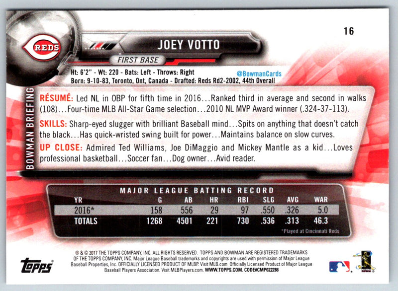 2017 Bowman Joey Votto