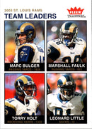 2003 Fleer Tradition Marc Bulger/Marshall Faulk/Torry Holt/Leonard Little