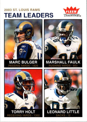 2003 Fleer Tradition Marc Bulger/Marshall Faulk/Torry Holt/Leonard Little #267