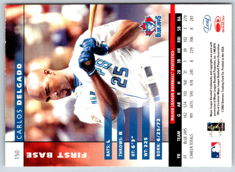 2002 Leaf Carlos Delgado