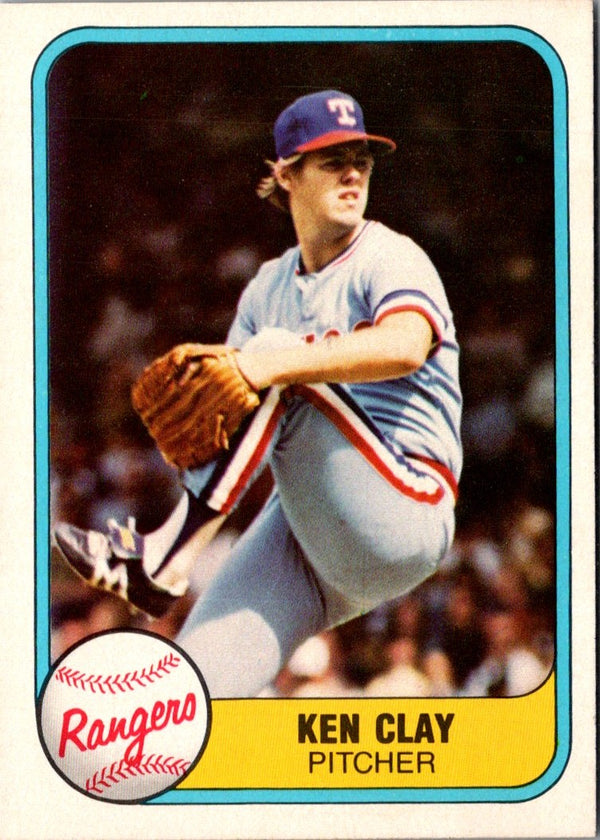 1981 Fleer Ken Clay #633