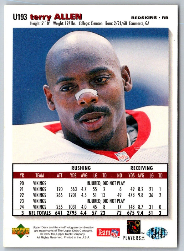 2002 Upper Deck MVP Terry Allen #21