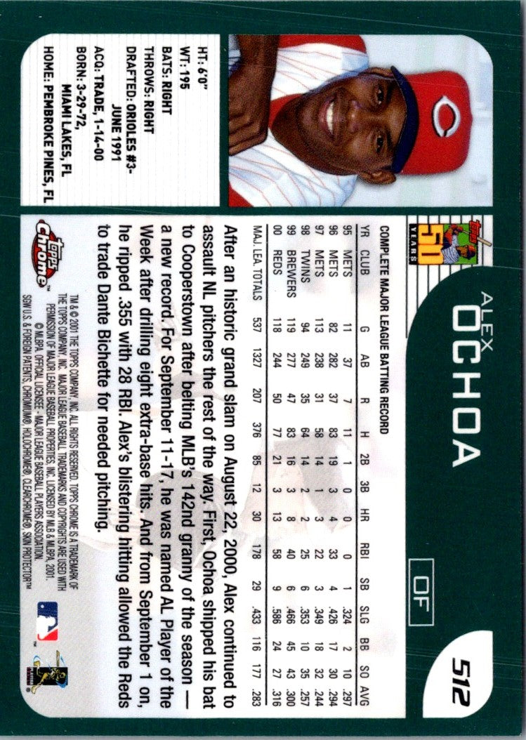 2001 Topps Chrome Alex Ochoa