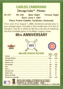 2003 Fleer Tradition Update Carlos Zambrano