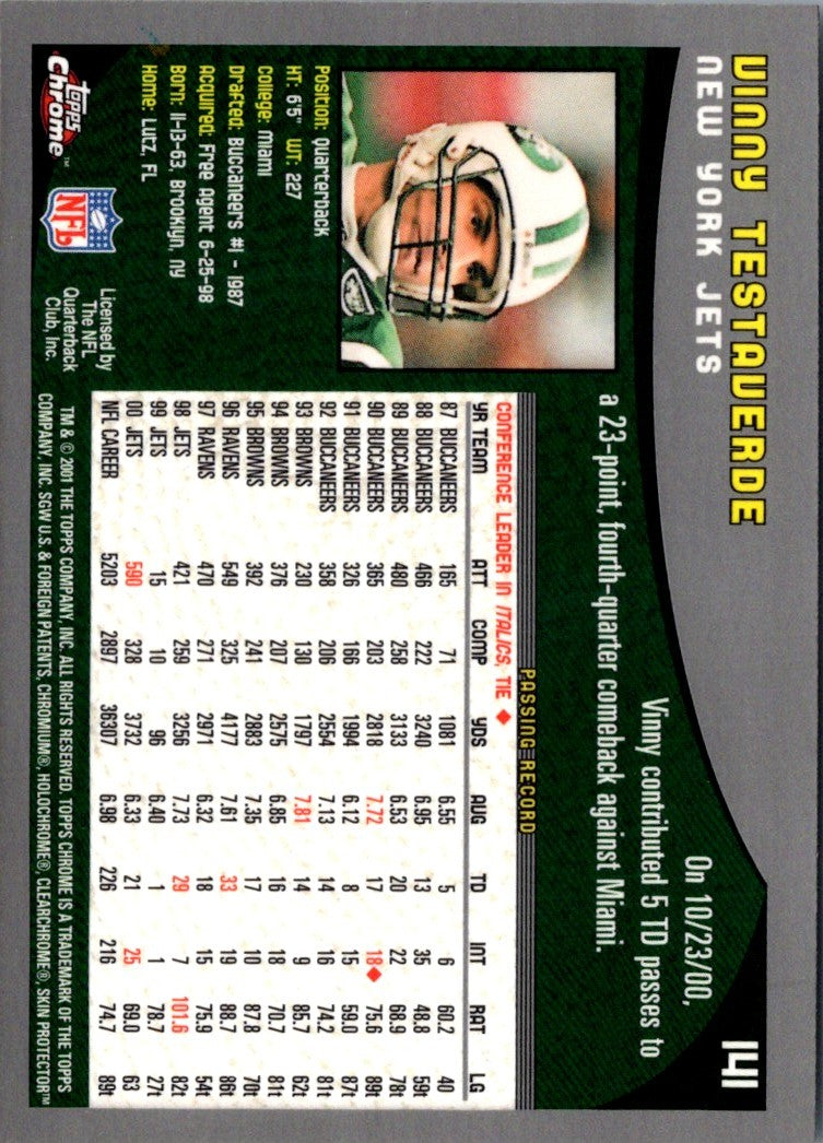 2001 Topps Chrome Vinny Testaverde