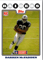 2008 Topps Kickoff Darren McFadden #178 Rookie