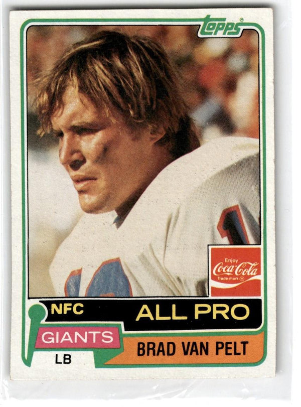 1981 Topps Coca-Cola New York Giants Brad Van Pelt #11