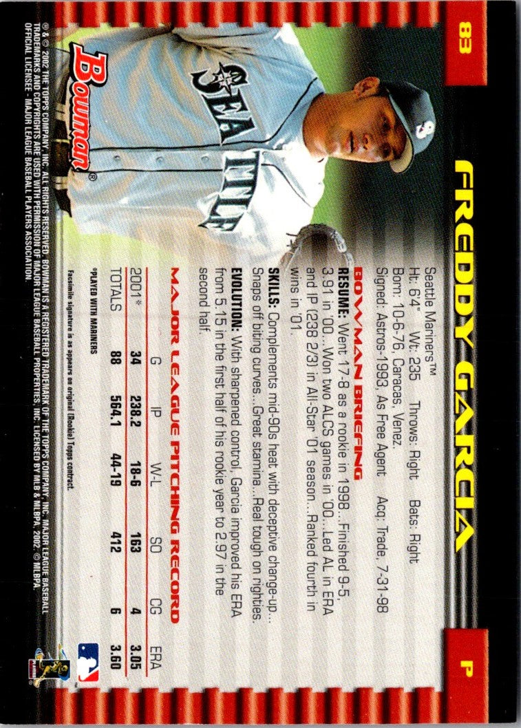 2002 Bowman Freddy Garcia