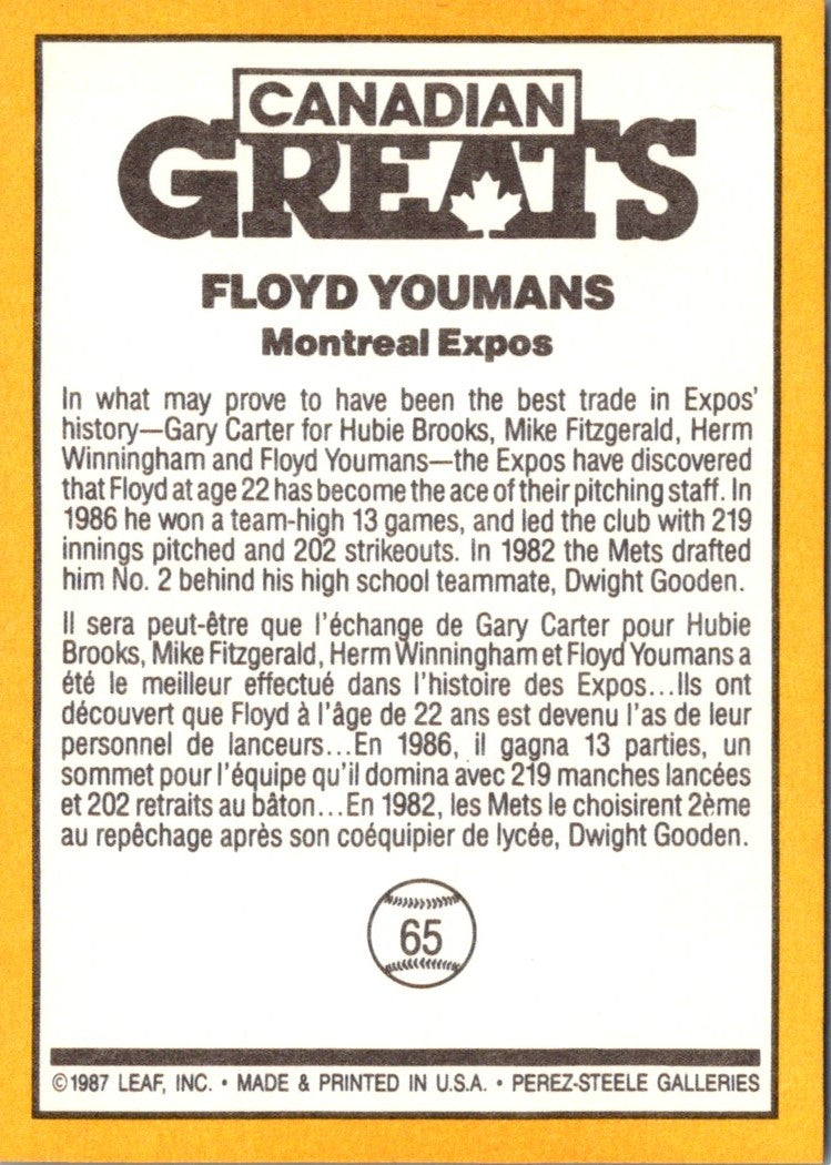 1987 Leaf Floyd Youmans