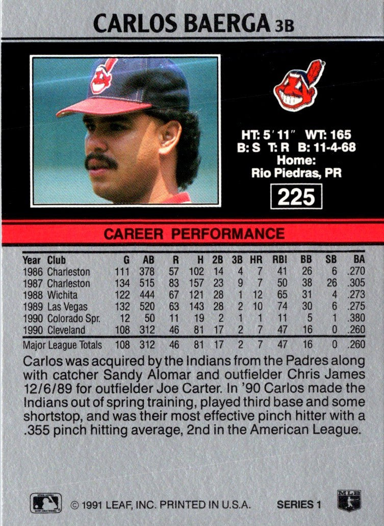 1991 Leaf Carlos Baerga