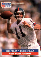 1991 Pro Set Phil Simms #601