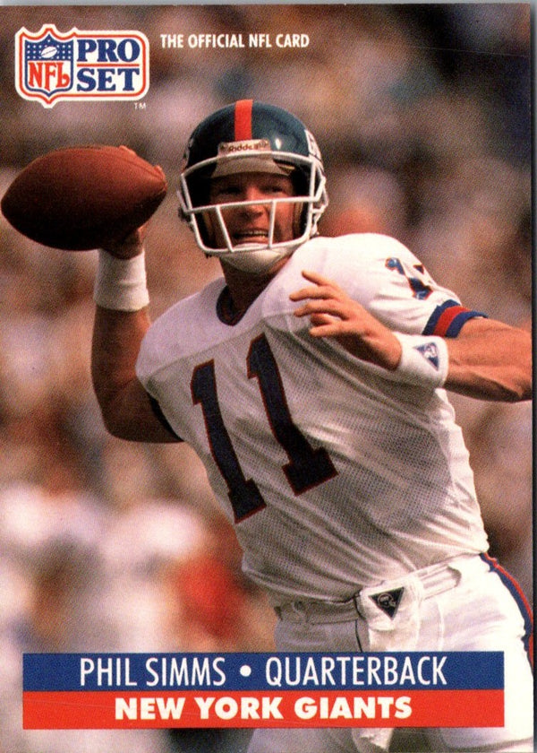 1991 Pro Set Phil Simms #601