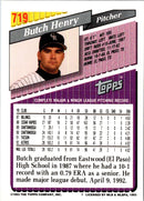 1993 Topps Butch Henry