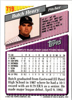 1993 Topps Butch Henry #719