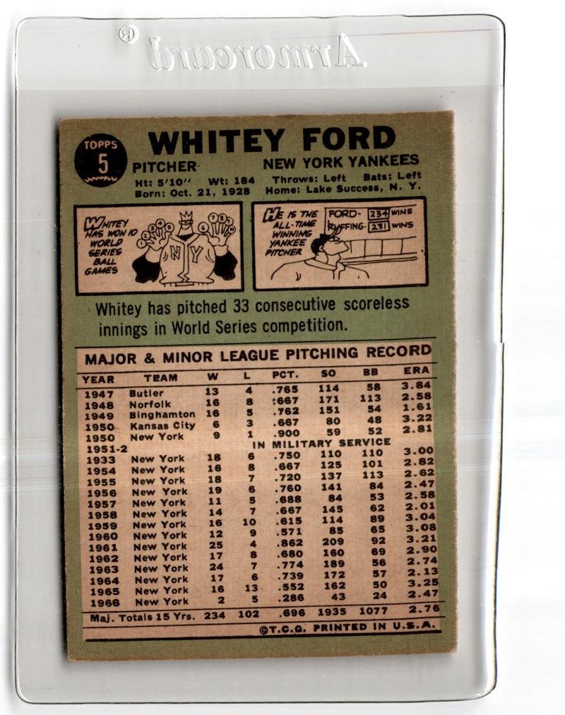 1967 Topps Whitey Ford