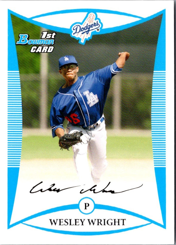 2008 Bowman Prospects Wesley Wright #BP19