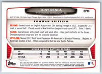 2014 Bowman Tony Renda #BP10