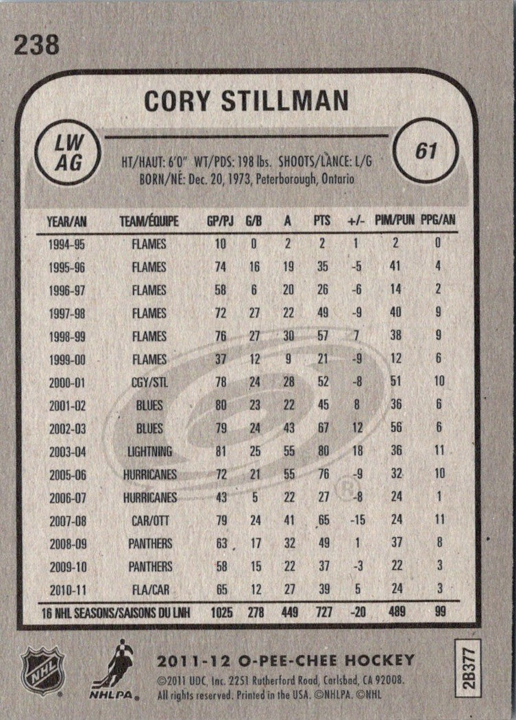 2011 O-Pee-Chee Cory Stillman