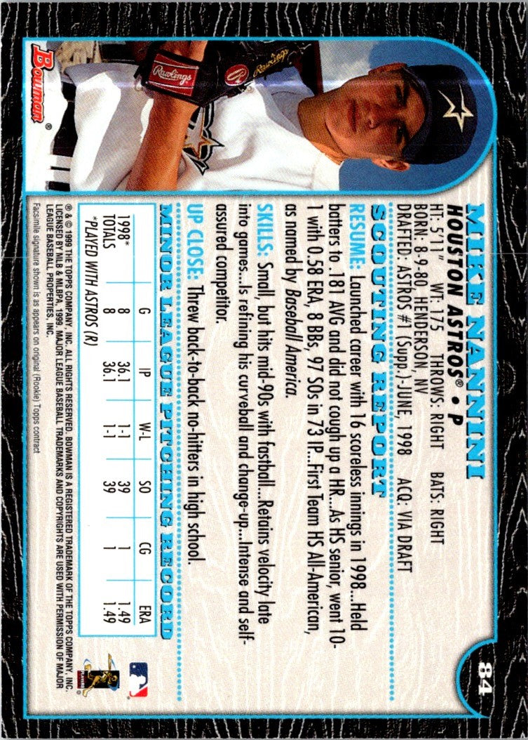 1999 Bowman Mike Nannini