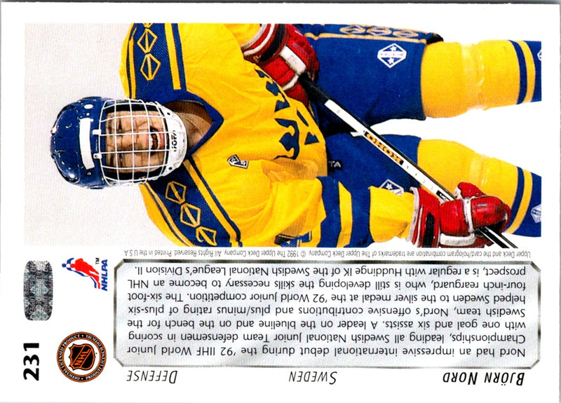 1992 Upper Deck Bjorn Nord