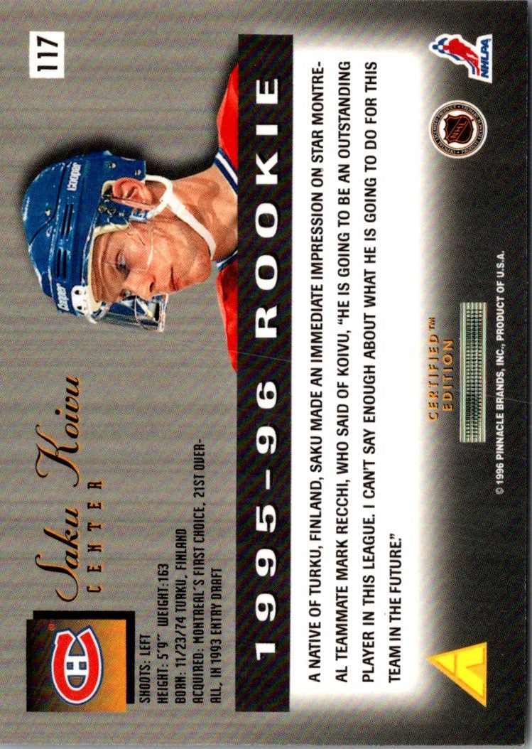 1995 Select Certified Saku Koivu