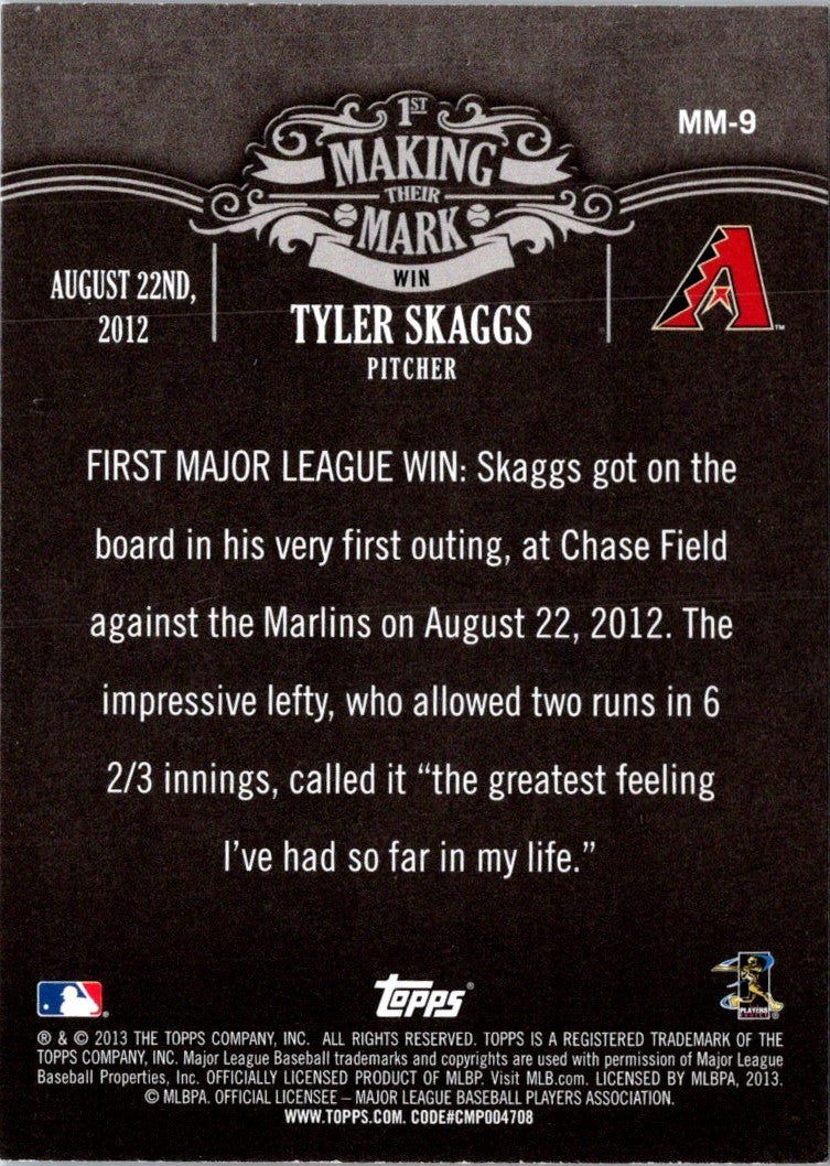 2013 Topps Making Their Mark Tyler Skaggs