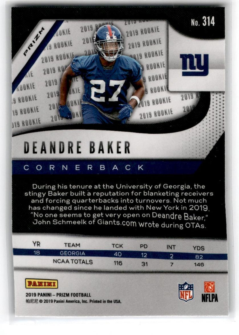 2019 Panini Prizm Deandre Baker