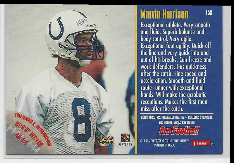 1996 Fleer Marvin Harrison